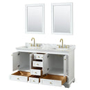 Deborah 60" Free Standing Double Vanity Set with Wood Cabinet, Marble Vanity Top, and Framed Mirror - image 15