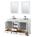 Deborah 60" Free Standing Double Vanity Set with Wood Cabinet, Marble Vanity Top, and Framed Mirror - image 16
