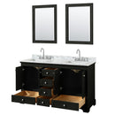Deborah 60" Free Standing Double Vanity Set with Wood Cabinet, Marble Vanity Top, and Framed Mirror - image 18