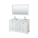 Deborah 60" Free Standing Double Vanity Set with Wood Cabinet, Marble Vanity Top, and Framed Mirror - image 8