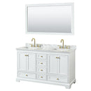 Deborah 60" Free Standing Double Vanity Set with Wood Cabinet, Marble Vanity Top, and Framed Mirror - image 9