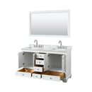 Deborah 60" Free Standing Double Vanity Set with Wood Cabinet, Marble Vanity Top, and Framed Mirror - image 16