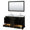 Deborah 60" Free Standing Double Vanity Set with Wood Cabinet, Marble Vanity Top, and Framed Mirror - image 20