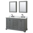 Deborah 60" Free Standing Double Vanity Set with Wood Cabinet, Marble Vanity Top, and Medicine Cabinet - image 2