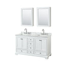 Deborah 60" Free Standing Double Vanity Set with Wood Cabinet, Marble Vanity Top, and Medicine Cabinet - image 9