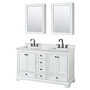 Deborah 60" Free Standing Double Vanity Set with Wood Cabinet, Marble Vanity Top, and Medicine Cabinet - image 11
