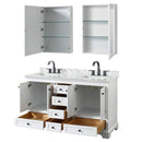 Deborah 60" Free Standing Double Vanity Set with Wood Cabinet, Marble Vanity Top, and Medicine Cabinet - image 19