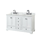 Deborah 60" Free Standing Double Vanity Set with Wood Cabinet and Marble Vanity Top - image 9