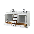 Deborah 60" Free Standing Double Vanity Set with Wood Cabinet and Marble Vanity Top - image 15