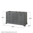 Deborah 59-1/4" Double Free Standing Wood Vanity Cabinet Only - Less Vanity Top - image 4