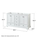Deborah 59-1/4" Double Free Standing Wood Vanity Cabinet Only - Less Vanity Top - image 7