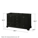 Deborah 59-1/4" Double Free Standing Wood Vanity Cabinet Only - Less Vanity Top - image 8