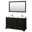 Deborah 60" Free Standing Double Basin Vanity Set with Cultured Marble Vanity Top and Framed Mirror - image 1