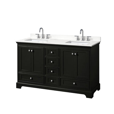 Deborah 60" Free Standing Double Basin Vanity Set with Cabinet and Quartz Vanity Top - image 1