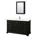 Deborah 60" Free Standing Single Basin Vanity Set with Cabinet, Quartz Vanity Top, and Medicine Cabinet - image 2