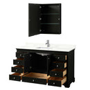 Deborah 60" Free Standing Single Basin Vanity Set with Cabinet, Quartz Vanity Top, and Medicine Cabinet - image 3
