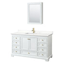 Deborah 60" Free Standing Single Basin Vanity Set with Cabinet, Quartz Vanity Top, and Medicine Cabinet - image 11
