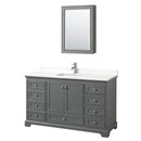 Deborah 60" Free Standing Single Basin Vanity Set with Cabinet, Quartz Vanity Top, and Medicine Cabinet - image 15