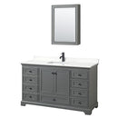 Deborah 60" Free Standing Single Basin Vanity Set with Cabinet, Quartz Vanity Top, and Medicine Cabinet - image 17