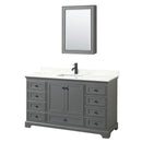 Deborah 60" Free Standing Single Basin Vanity Set with Cabinet, Quartz Vanity Top, and Medicine Cabinet - image 18