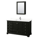 Deborah 60" Free Standing Single Basin Vanity Set with Cabinet, Quartz Vanity Top, and Medicine Cabinet - image 19