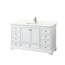 Deborah 60" Free Standing Single Basin Vanity Set with Cabinet and Quartz Vanity Top - image 9
