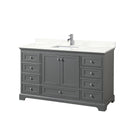Deborah 60" Free Standing Single Basin Vanity Set with Cabinet and Quartz Vanity Top - image 15