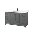 Deborah 60" Free Standing Single Basin Vanity Set with Cabinet and Quartz Vanity Top - image 16