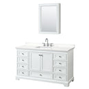 Deborah 60" Free Standing Single Basin Vanity Set with Cabinet, Quartz Vanity Top, and Medicine Cabinet - image 9