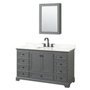 Deborah 60" Free Standing Single Basin Vanity Set with Cabinet, Quartz Vanity Top, and Medicine Cabinet - image 18