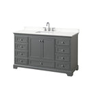 Deborah 60" Free Standing Single Basin Vanity Set with Cabinet and Quartz Vanity Top - image 14