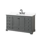 Deborah 60" Free Standing Single Basin Vanity Set with Cabinet and Quartz Vanity Top - image 16