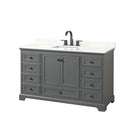 Deborah 60" Free Standing Single Basin Vanity Set with Cabinet and Quartz Vanity Top - image 17