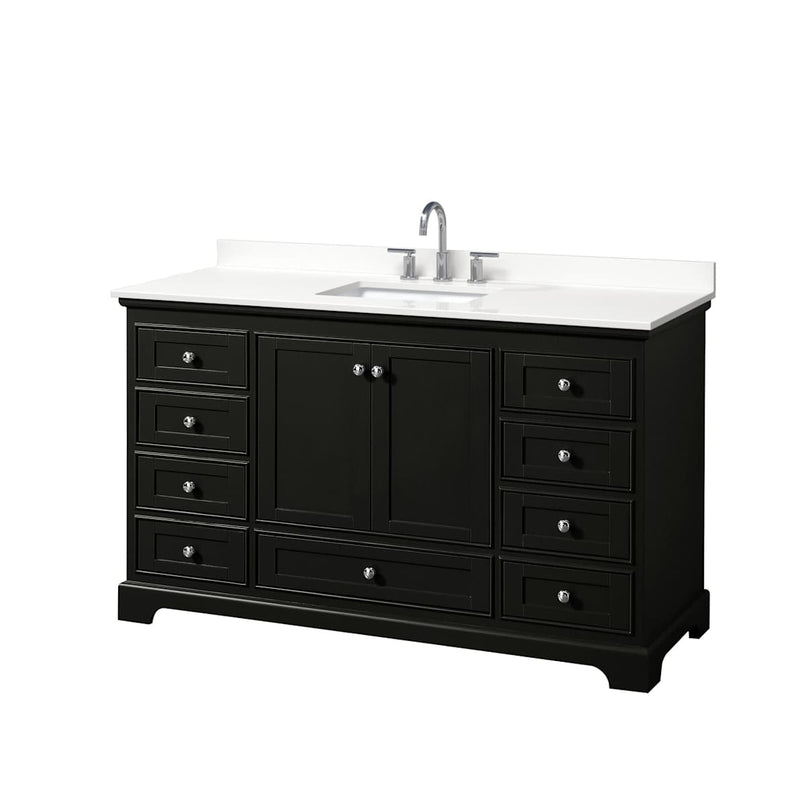 Deborah 60" Free Standing Single Basin Vanity Set with Cabinet and Quartz Vanity Top - image 18
