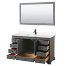 Deborah 60" Free Standing Single Basin Vanity Set with Cultured Marble Vanity Top and Framed Mirror - image 3