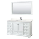 Deborah 60" Free Standing Single Basin Vanity Set with Cultured Marble Vanity Top and Framed Mirror - image 8