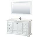 Deborah 60" Free Standing Single Basin Vanity Set with Cultured Marble Vanity Top and Framed Mirror - image 11