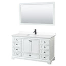 Deborah 60" Free Standing Single Basin Vanity Set with Cultured Marble Vanity Top and Framed Mirror - image 16