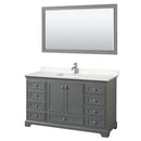 Deborah 60" Free Standing Single Basin Vanity Set with Cultured Marble Vanity Top and Framed Mirror - image 18