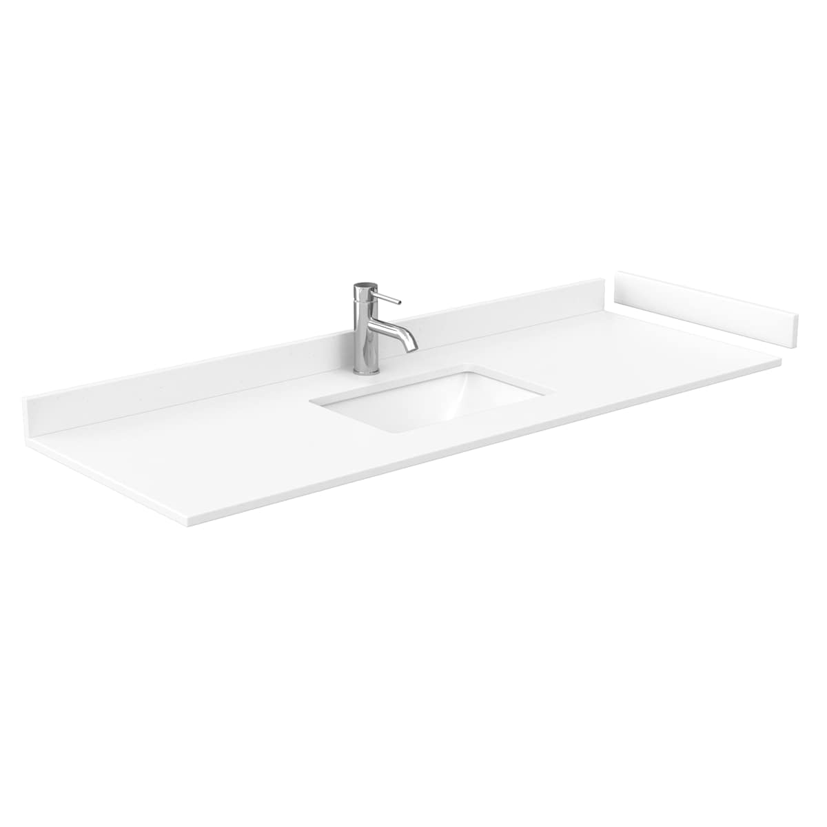 Deborah 60" Free Standing Single Basin Vanity Set with Cultured Marble Vanity Top and Framed Mirror - image 9
