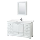 Deborah 60" Free Standing Single Basin Vanity Set with Cultured Marble Vanity Top and Framed Mirror - image 10