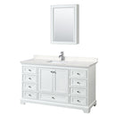 Deborah 60" Free Standing Single Basin Vanity Set with Cultured Marble Vanity Top and Framed Mirror - image 11