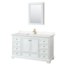 Deborah 60" Free Standing Single Basin Vanity Set with Cultured Marble Vanity Top and Framed Mirror - image 13