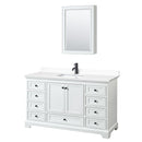 Deborah 60" Free Standing Single Basin Vanity Set with Cultured Marble Vanity Top and Framed Mirror - image 16