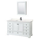 Deborah 60" Free Standing Single Basin Vanity Set with Cultured Marble Vanity Top and Framed Mirror - image 17