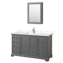 Deborah 60" Free Standing Single Basin Vanity Set with Cultured Marble Vanity Top and Framed Mirror - image 19