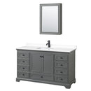 Deborah 60" Free Standing Single Basin Vanity Set with Cultured Marble Vanity Top and Framed Mirror - image 20