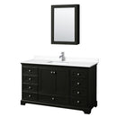Deborah 60" Free Standing Single Basin Vanity Set with Cultured Marble Vanity Top and Framed Mirror - image 21