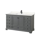 Deborah 60" Free Standing Single Basin Vanity Set with Cultured Marble Vanity Top - image 2