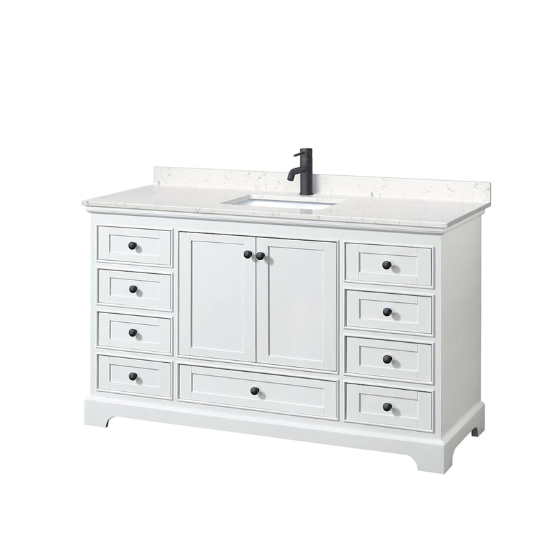 Deborah 60" Free Standing Single Basin Vanity Set with Cultured Marble Vanity Top - image 7